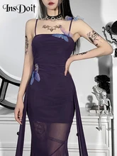 InsDoit Gothic Waist Bandage Mesh Purple Dress Women Butterfly Sleeveless Skinny Long Dress Backless Sexy Elegant Party Dresses 
InsDoit Gothic Waist Bandage Mesh Purple Dress Women Butterfly Sleeveless Skinny Long Dress Backless Sexy Elegant Party Dresses