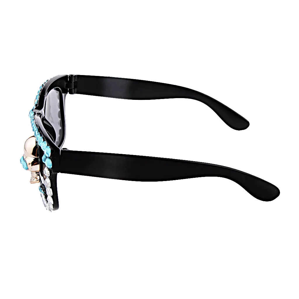Halloween Glasses Sunglasses Fancy Costume Party Skull Bone Skeleton Crystal Sunglasses for Unisex Adult and Children Halloween Glasses Sunglasses Fancy Costume Party Skull Bone Skeleton Crystal Sunglasses for Unisex Adult and Children
