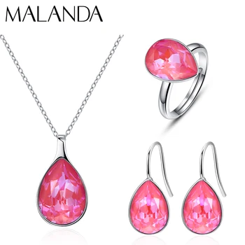 Crystals From Swarovski Water Drop Earrings Necklaces Dangle Earrings Rings Set New Fashion Jewelry Sets Party Wedding Mom Gift 
Crystals From Swarovski Water Drop Earrings Necklaces Dangle Earrings Rings Set New Fashion Jewelry Sets Party Wedding Mom Gift