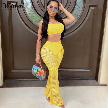 Wrap Chest Crochet Two Piece Set Summer Knitted Hollow Out Top And Pants Sheer Fishnet 2 Pieces Casual Suits
Wrap Chest Crochet Two Piece Set Summer Knitted Hollow Out Top And Pants Sheer Fishnet 2 Pieces Casual Suits