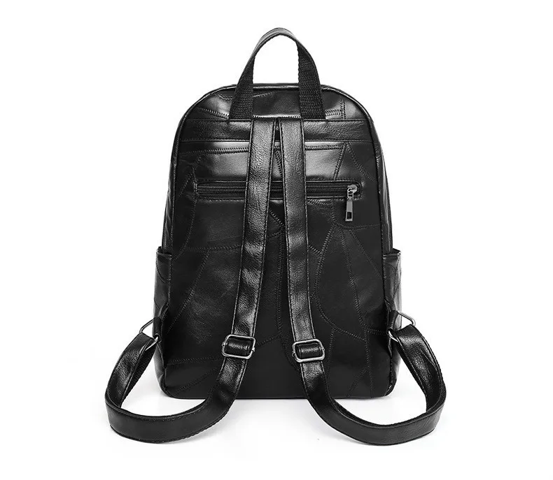 Genuine Leather Sheepskin Backpacks Female Both Shoulders Backpack Rucksack Large Capacity Travel Preppy Style Women Bags