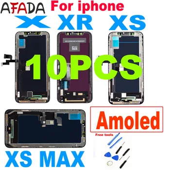 10PCS Amoled LCD For iPhone X XR XS MAX LCD Display Touch Screen Digitizer Assembly Replacement For iPhone XS LCD Replacement
10PCS Amoled LCD For iPhone X XR XS MAX LCD Display Touch Screen Digitizer Assembly Replacement For iPhone XS LCD Replacement