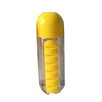 Outdoor Carrying Convenient Two-in-one Plastic Single-layer Cylindrical Water Bottle With Medicine Box Capsule Cup
Outdoor Carrying Convenient Two-in-one Plastic Single-layer Cylindrical Water Bottle With Medicine Box Capsule Cup