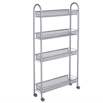 4 Tier Storage Organizer Rack Kitchen Bathroom Shelf Carbon Steel Rolling Trolley Cart Honeycomb Mesh Food Storage Basket Stand 
4 Tier Storage Organizer Rack Kitchen Bathroom Shelf Carbon Steel Rolling Trolley Cart Honeycomb Mesh Food Storage Basket Stand