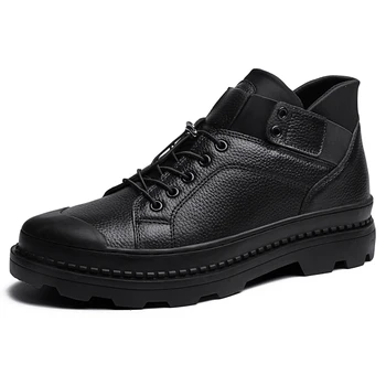Winter boots men Fashion Leather Men's Boots Toe Head botas hombre Snow Shoes Soles Boots zapatos de hombre Genuine Leather
Winter boots men Fashion Leather Men's Boots Toe Head botas hombre Snow Shoes Soles Boots zapatos de hombre Genuine Leather