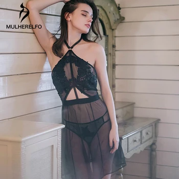 Halter Lace Corset Mini Hollow Backless Sleepwear Slim Fit High Waist See Through Sleepwear Women Sexy Cozy Temptation Nightgown
Halter Lace Corset Mini Hollow Backless Sleepwear Slim Fit High Waist See Through Sleepwear Women Sexy Cozy Temptation Nightgown