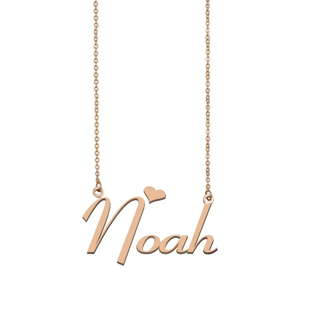 

Noah Nameplate Pendant Custom Name Necklace for Women Girls Best Friends Birthday Wedding Christmas Mother Days Gift