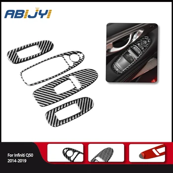 4pcs Car Styling Carbon Fiber Car Door Car Window Switch Panel Cover Trim For Infiniti Q50 2014-2019 Car Accessories
4pcs Car Styling Carbon Fiber Car Door Car Window Switch Panel Cover Trim For Infiniti Q50 2014-2019 Car Accessories