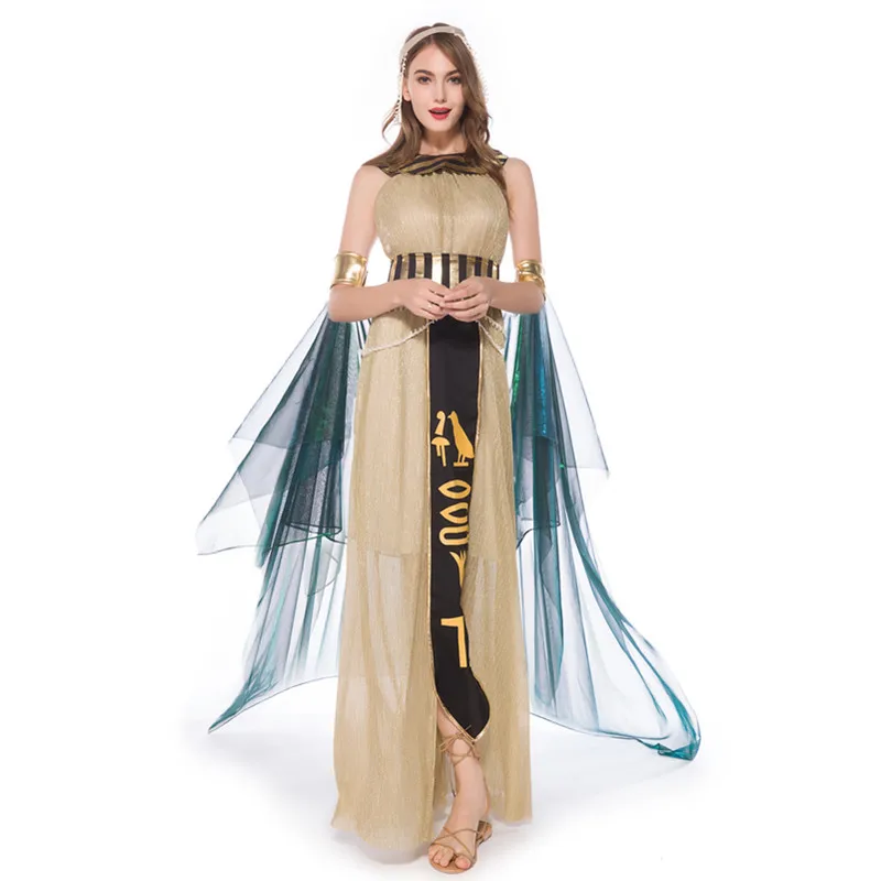 

Sexy Egyptian Goddess Costume Adult Women Halloween Cosplay Masquerade Party Dress