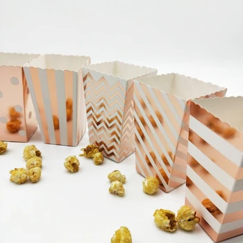 60pcs Popcorn Favor Boxes Rose Gold Open-Top Popcorn Box Parties Mini Cardboard Candy Container for Birthday Bridal Wedding
60pcs Popcorn Favor Boxes Rose Gold Open-Top Popcorn Box Parties Mini Cardboard Candy Container for Birthday Bridal Wedding