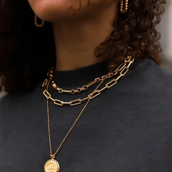 New Fashion Joint Link Chain Necklace Gold Geometri Simple Bamboo Chain Choker for Men Women Punk Party Gift Jewelry
New Fashion Joint Link Chain Necklace Gold Geometri Simple Bamboo Chain Choker for Men Women Punk Party Gift Jewelry