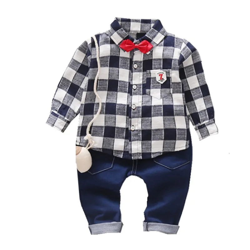 Spring Autumn Baby Clothes Suit Children Boys Plaid Lapel Shirt Pants 2Pcs/sets Toddler Casual Clothing Infant Kids Tracksuits
Spring Autumn Baby Clothes Suit Children Boys Plaid Lapel Shirt Pants 2Pcs/sets Toddler Casual Clothing Infant Kids Tracksuits