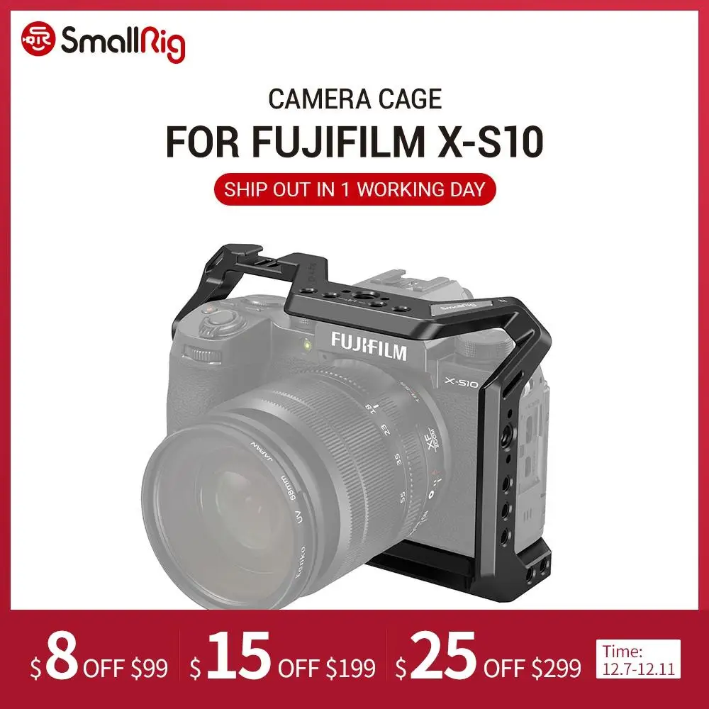SmallRig DSLR Camera Cage Housing Case Cold Shoe 1/4'' Arri Hole for FUJIFILM X-S10 Camera 3087
SmallRig DSLR Camera Cage Housing Case Cold Shoe 1/4'' Arri Hole for FUJIFILM X-S10 Camera 3087