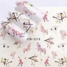 Etiqueta engomada del agua del deslizador del agua de 1 Pza para la transferencia del arte de las uñas tatuaje Gel decoración adhesiva de la manicura(China)