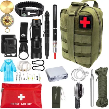 Outdoor Survival Kit Portable First aid Tourism Equipment Camping Tools Emergency Hiking Kit Whistle Rescue Tactical Pen
Outdoor Survival Kit Portable First aid Tourism Equipment Camping Tools Emergency Hiking Kit Whistle Rescue Tactical Pen