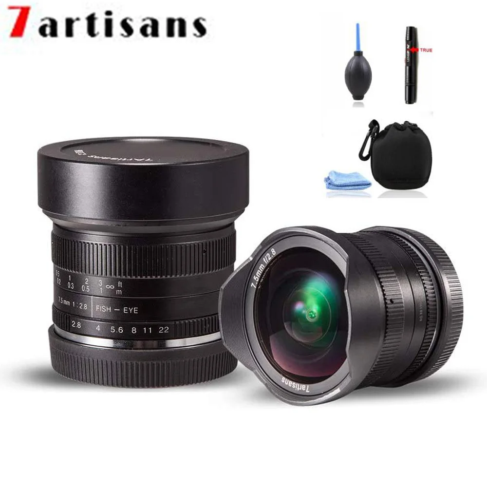 7artisans 7.5mm F2.8 APS-C Fisheye Fixed Lens for Sony Emount Cameras Protective Lens Cap Removable Lens Hood and Carrying Bag
7artisans 7.5mm F2.8 APS-C Fisheye Fixed Lens for Sony Emount Cameras Protective Lens Cap Removable Lens Hood and Carrying Bag