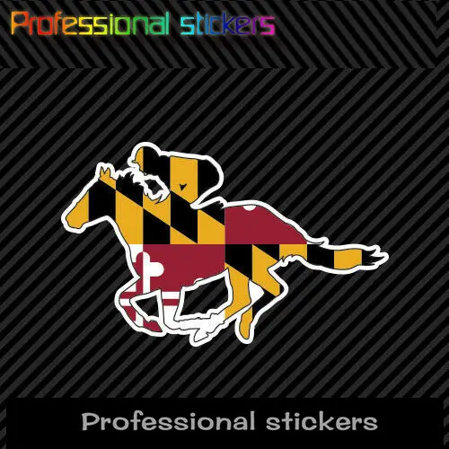 Maryland MD Racing Horse State Flag Sticker Die Cut Vinyl Jockey Equestrian Race PVC Waterproof Stickers
Maryland MD Racing Horse State Flag Sticker Die Cut Vinyl Jockey Equestrian Race PVC Waterproof Stickers