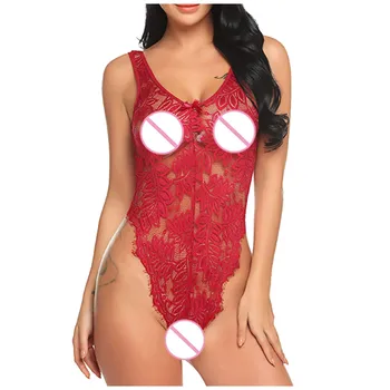 women lace see through mesh Nightgown One-piece Garment bodysuit Sexy Temptation deep v Babydoll Nightwear pyjama femme #C
women lace see through mesh Nightgown One-piece Garment bodysuit Sexy Temptation deep v Babydoll Nightwear pyjama femme #C