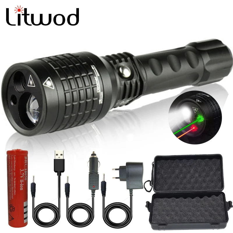 Litwod Z3008-3 New flashlight red Green Laser Flashlight Pointer light Tactical Hunting Adjustable flash light multifunction
Litwod Z3008-3 New flashlight red Green Laser Flashlight Pointer light Tactical Hunting Adjustable flash light multifunction