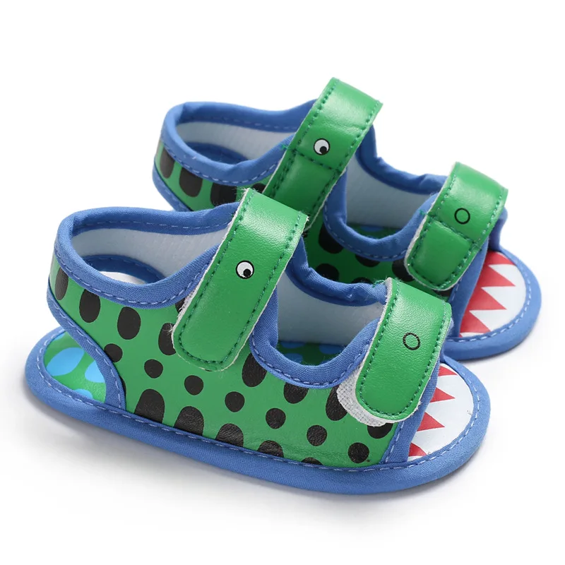 Summer Baby Boy Girl Sandals PU Cute Crocodile Animal Colours Cotton Soft Anti-Slip Sole Toddler Crib Shoes |