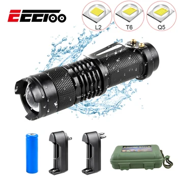 Rechargeable LED Flashlight Torch Waterproof 3 Mode Lighting Q5/T6/L2 Outdoor Camping Lantern 18650 Battery Zoomable Flashlight
Rechargeable LED Flashlight Torch Waterproof 3 Mode Lighting Q5/T6/L2 Outdoor Camping Lantern 18650 Battery Zoomable Flashlight