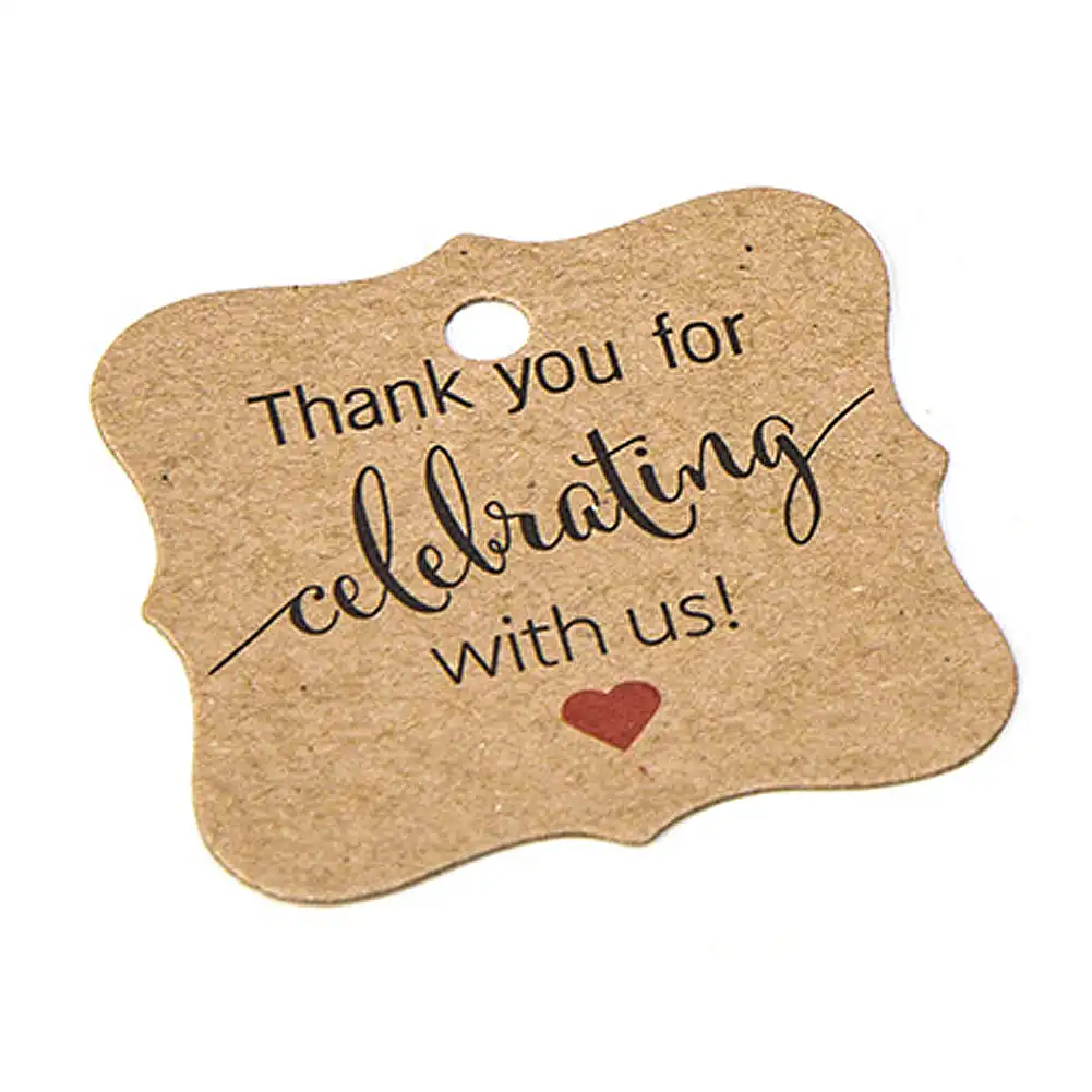100pcs celebrating party paperboard gift tag hand