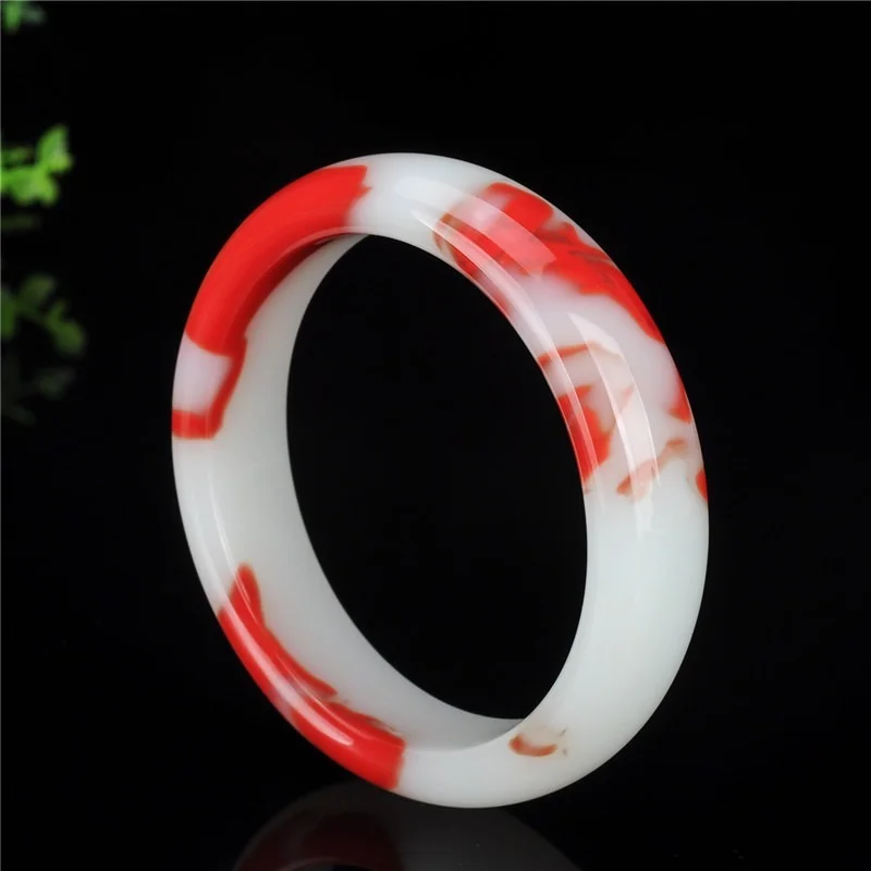 Xinjiang Gobi Hotan Jade Chicken Blood Jade Bracelet Women's Gold Silk Jade Popular Red and White Jade Bracelet
Xinjiang Gobi Hotan Jade Chicken Blood Jade Bracelet Women's Gold Silk Jade Popular Red and White Jade Bracelet