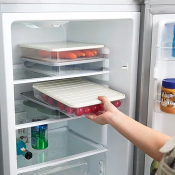 Refrigerator Food Storage Box Tray Single Layer Plastic Food Container Sealed Box for Vegetable Fruit Meat Fresh-keeping Box
Refrigerator Food Storage Box Tray Single Layer Plastic Food Container Sealed Box for Vegetable Fruit Meat Fresh-keeping Box