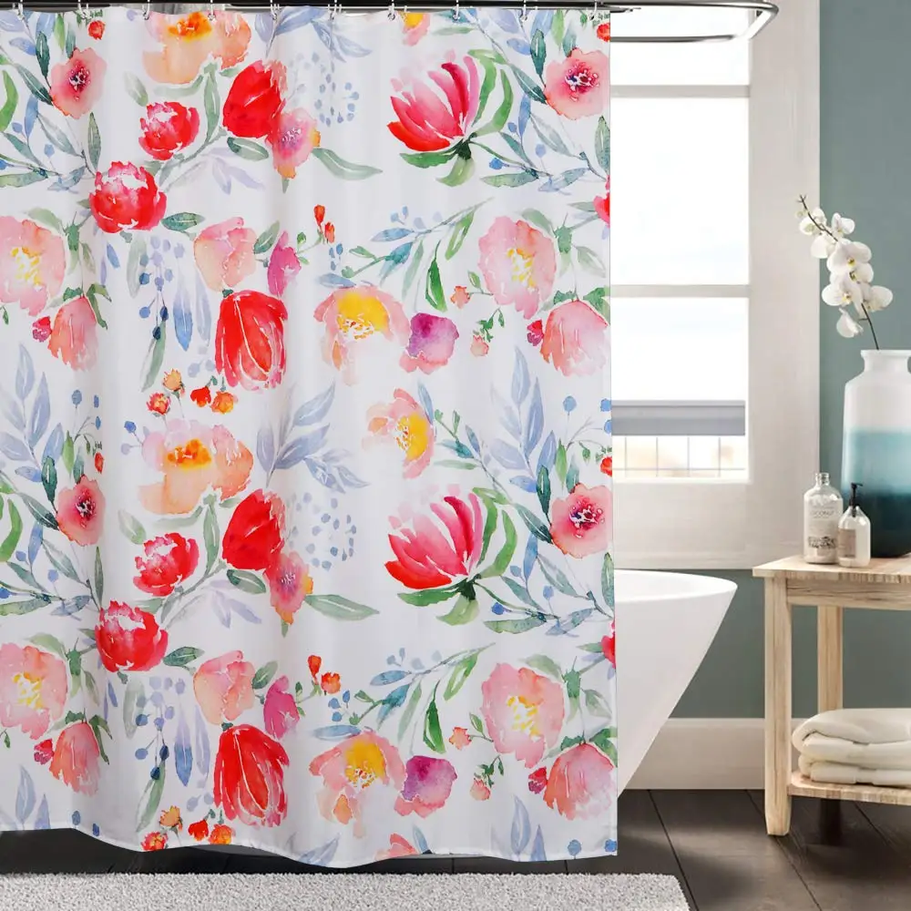 Blossom Shower Curtain - Watercolor Floral Pattern Decorative Shower Curtain Set for Bathroom Waterproof Polyester Fabricwith
Blossom Shower Curtain - Watercolor Floral Pattern Decorative Shower Curtain Set for Bathroom Waterproof Polyester Fabricwith