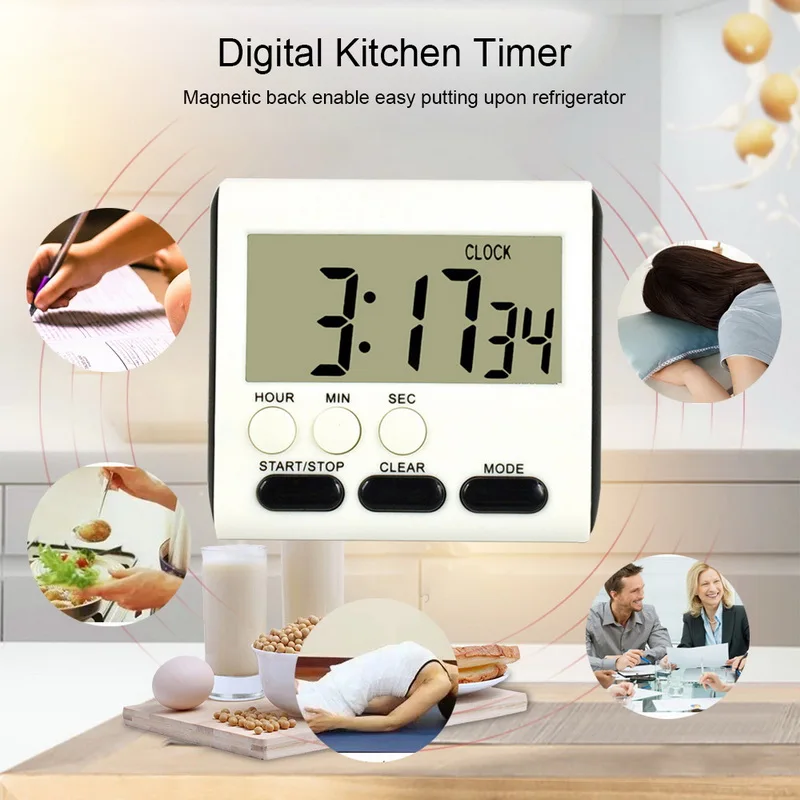 Kitchen Timer 24-Hours Digital Timer Count-Up & Count Down For Kitchen Baking Sports Games Office Multifunctional Alarm Clock
Kitchen Timer 24-Hours Digital Timer Count-Up & Count Down For Kitchen Baking Sports Games Office Multifunctional Alarm Clock