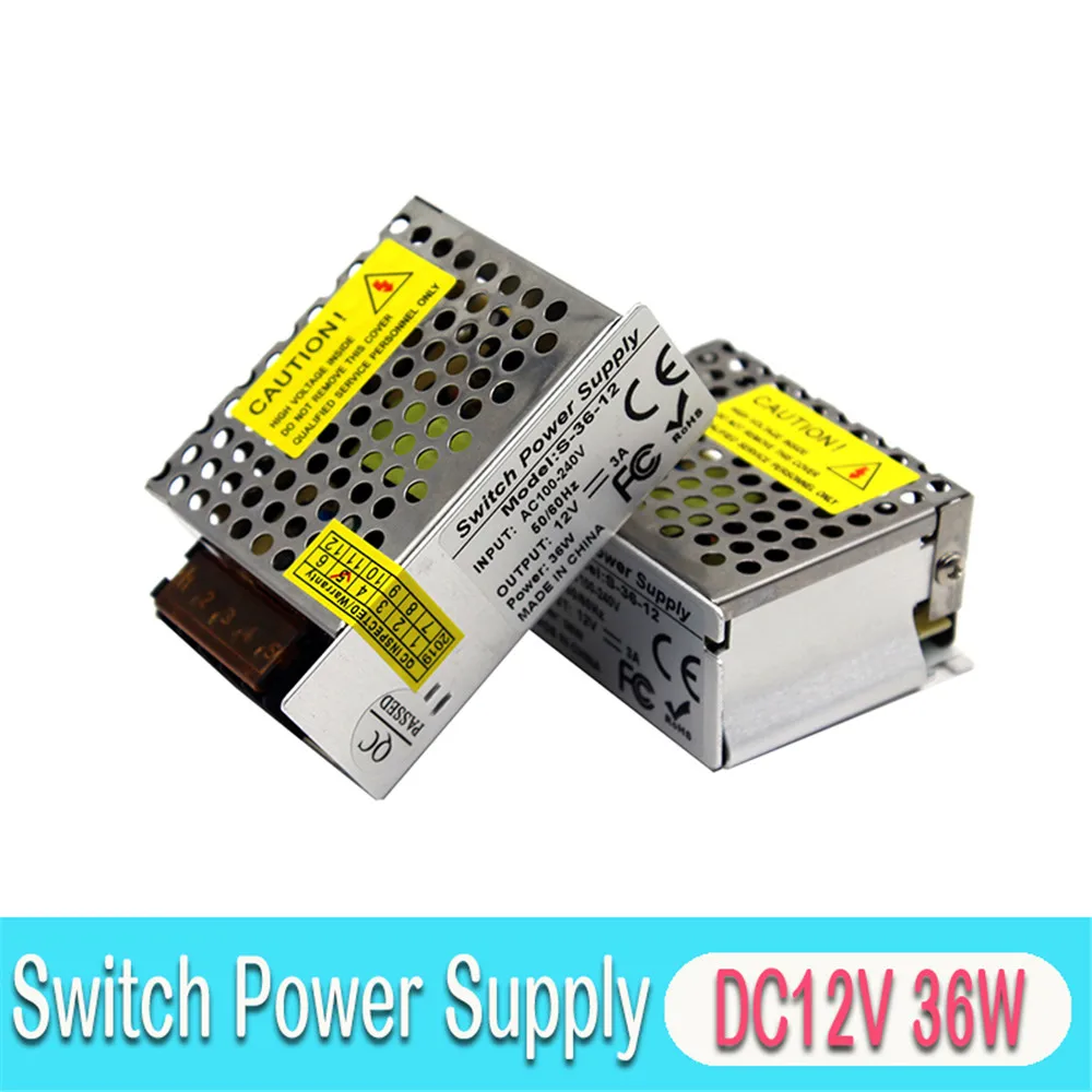 Universal Power Supply DC12V 36W Led Driver Transformers AC100-240V To Dc 12V SMPS Powers Adapter for Strip Lamp Light CCTV DIY
Universal Power Supply DC12V 36W Led Driver Transformers AC100-240V To Dc 12V SMPS Powers Adapter for Strip Lamp Light CCTV DIY