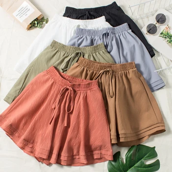 Elastic Waist Solid Women Shorts Casual Summer Sweet Wide Leg Female Shorts Fashion Drawstring Loose Above Knee Sweet Shorts
Elastic Waist Solid Women Shorts Casual Summer Sweet Wide Leg Female Shorts Fashion Drawstring Loose Above Knee Sweet Shorts