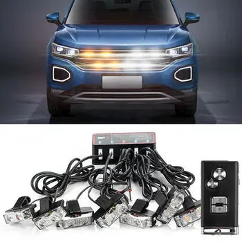 Amber White 16 LED Emergency Vehicle Strobe Lights For Front Grille Deck Car Emergency Strobe Flash Light 5.3*2.6*1.8cm
Amber White 16 LED Emergency Vehicle Strobe Lights For Front Grille Deck Car Emergency Strobe Flash Light 5.3*2.6*1.8cm