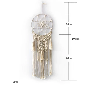 Dream Catcher Macrame Tapestry Wall Hanging Handmade Cotton Weaving Living Room Bedroom Ornaments B&B Decoration Boho Decor 
Dream Catcher Macrame Tapestry Wall Hanging Handmade Cotton Weaving Living Room Bedroom Ornaments B&B Decoration Boho Decor