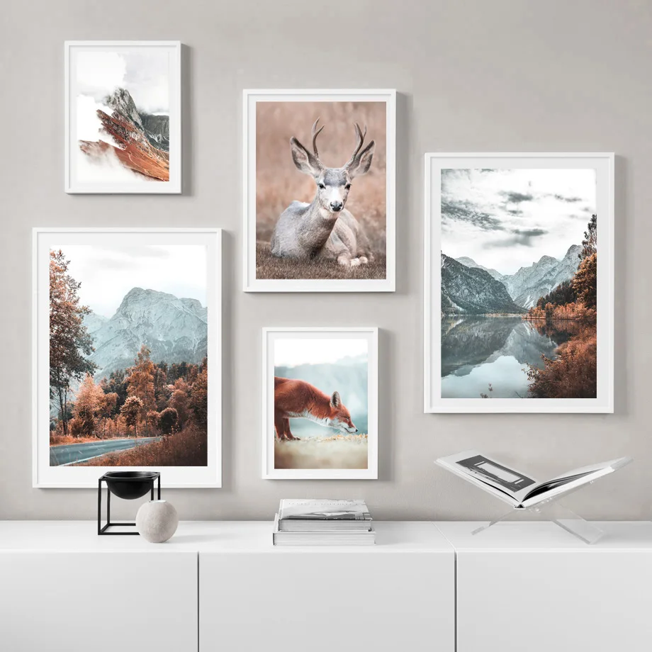 Home Decor Moutain Landscape Wall Art Nordic Deer Lake Prints Pictures for Home Design Frameless Art Poster Wall Decor
Home Decor Moutain Landscape Wall Art Nordic Deer Lake Prints Pictures for Home Design Frameless Art Poster Wall Decor