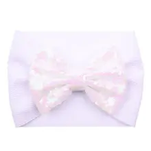 1 Pza cinta elástica para el pelo de bebé con lentejuelas cinta para la cabeza ancha accesorios bonitos para el pelo para niños para fiestas y fiestas(China)