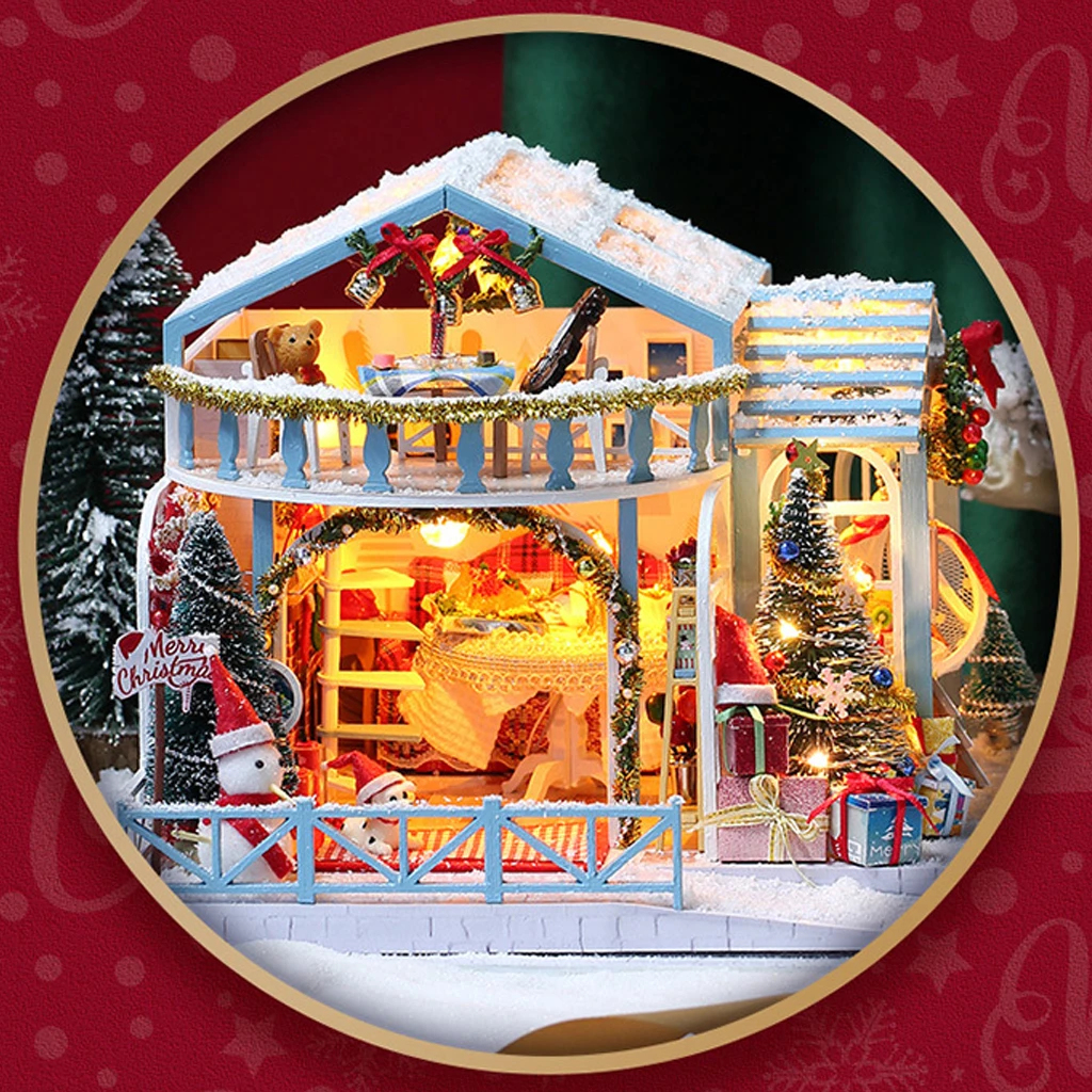 DIY 3D Miniature Dollhouse Kit, Christmas Dolls House with Furniture Light, Music Box, Kids Educational Toys Gifts
DIY 3D Miniature Dollhouse Kit, Christmas Dolls House with Furniture Light, Music Box, Kids Educational Toys Gifts