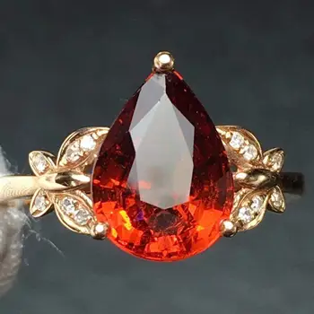 Spessartine Ring Pure 18K White Gold Jewelry 100% Natural 100% Natural Fonda Spessartine Gemstones Diamonds Female Rings
Spessartine Ring Pure 18K White Gold Jewelry 100% Natural 100% Natural Fonda Spessartine Gemstones Diamonds Female Rings