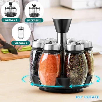 7Pcs Condiment Set 360 Rotating Spice Jar Rack Kitchen Cruet Condiment Bottle Salt Shakers Holder Kitchen Storage Rack
7Pcs Condiment Set 360 Rotating Spice Jar Rack Kitchen Cruet Condiment Bottle Salt Shakers Holder Kitchen Storage Rack