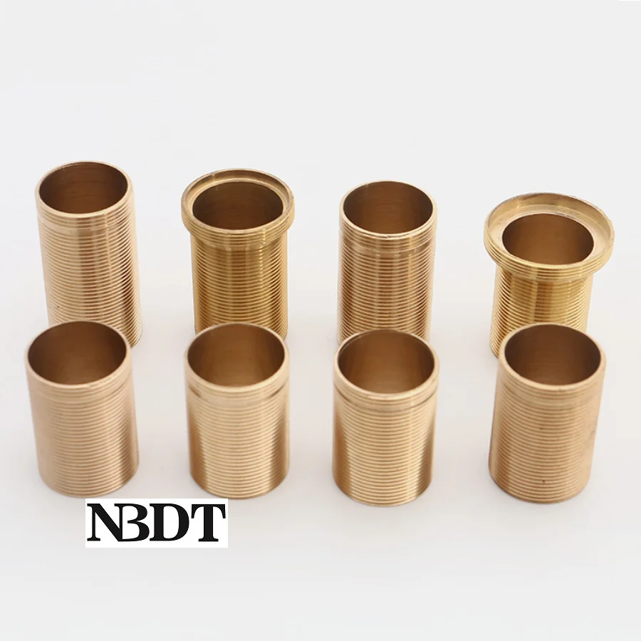 

10Pcs Solid Brass Full Thread Pipe Fitting Faucet Nipple Extension 32mm 37mm 42mm Reducer