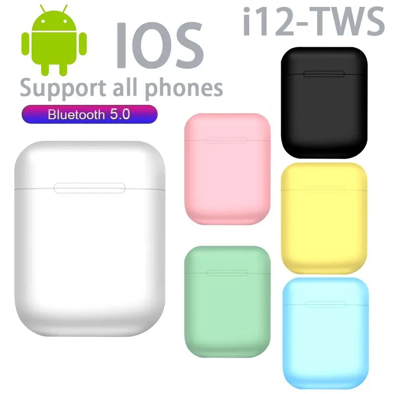 i12 tws original Mini Wireles Bluetooth Headset 5.0 Earphones with Microphone for Huawei Xiaomi Phone earpiece Charging Box
i12 tws original Mini Wireles Bluetooth Headset 5.0 Earphones with Microphone for Huawei Xiaomi Phone earpiece Charging Box