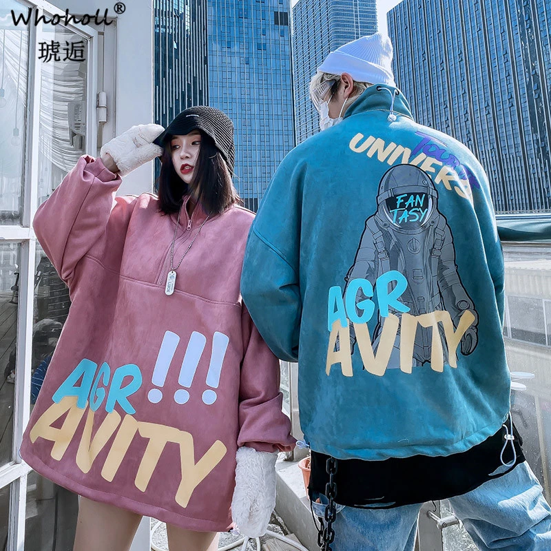 WHOHOLL Man Women Hoodies Astronaut Print Deerskin Down Thick Velvet Warm Oversize Long Loose Coat Lovers Sweatshirt
WHOHOLL Man Women Hoodies Astronaut Print Deerskin Down Thick Velvet Warm Oversize Long Loose Coat Lovers Sweatshirt