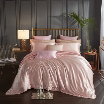 Bedding Set 4pcs Silk Luxury King Duvet Cover Flat Sheet Terse Pillowcsae 
Bedding Set 4pcs Silk Luxury King Duvet Cover Flat Sheet Terse Pillowcsae