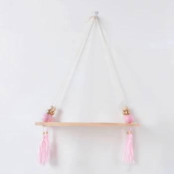 1pc Wooden Hanging Rope Shelf Wall Mounted Floating Shelf Storage Rustic For Home PINK/BLUE Natural Wooden
1pc Wooden Hanging Rope Shelf Wall Mounted Floating Shelf Storage Rustic For Home PINK/BLUE Natural Wooden
