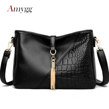 Vintage PU Leather Ladies Messenger Bags Crocodile Texture Stitching Luxury Shoulder Bag Brand Women Tassel Crossbody Bags
Vintage PU Leather Ladies Messenger Bags Crocodile Texture Stitching Luxury Shoulder Bag Brand Women Tassel Crossbody Bags
