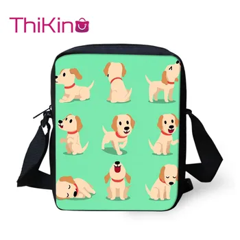 

Thikin Golden retriever Shoulder Messenger Bag Crossbody School Supplies for boys School Supplies Shopping Bags Mochila Infantil