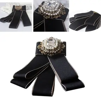 Women Kids Ribbon Pre-Tied Bowknot Imitation Pearl Rhinestone Shirt Brooch Pins
Women Kids Ribbon Pre-Tied Bowknot Imitation Pearl Rhinestone Shirt Brooch Pins