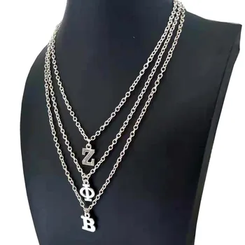Beyou Greek Sorority Zeta Phi Beta letters Multilayer chain Custom Necklace 
Beyou Greek Sorority Zeta Phi Beta letters Multilayer chain Custom Necklace