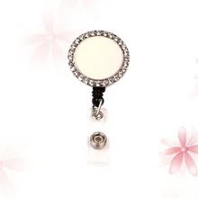 Retractable Anti-lost Badge Holder Alloy Rhinestone Keychain ID Holder Work Badges Accessories (Beige)
Retractable Anti-lost Badge Holder Alloy Rhinestone Keychain ID Holder Work Badges Accessories (Beige)