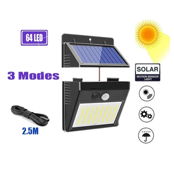 64/30 LEDs Solar lamp Wall lamp Wireless PIR Motion Sensor Solar Power Outdoor Waterproof Street Path Garden Security Lights opt
64/30 LEDs Solar lamp Wall lamp Wireless PIR Motion Sensor Solar Power Outdoor Waterproof Street Path Garden Security Lights opt